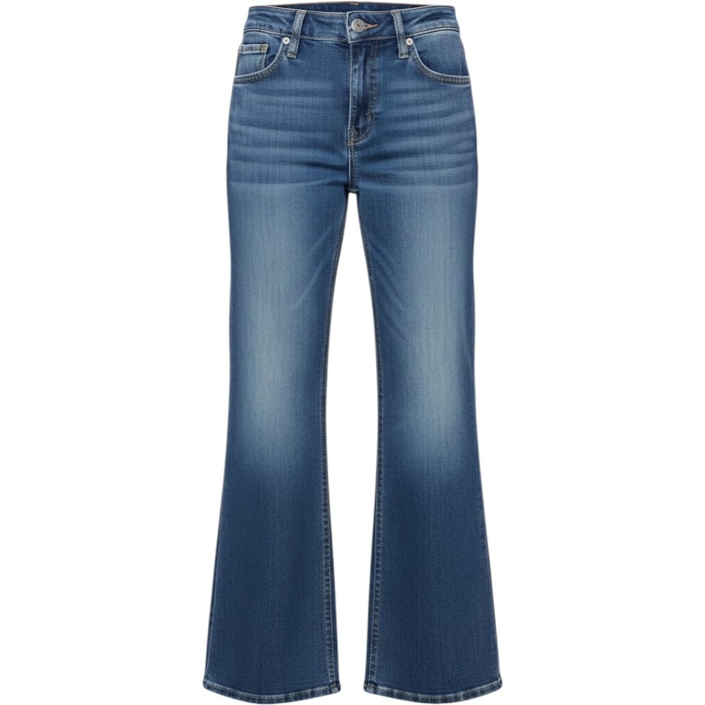 Cruel‎ Denim Women's 26L Wide Leg High Rise Western Jeans Blue Medium Wash